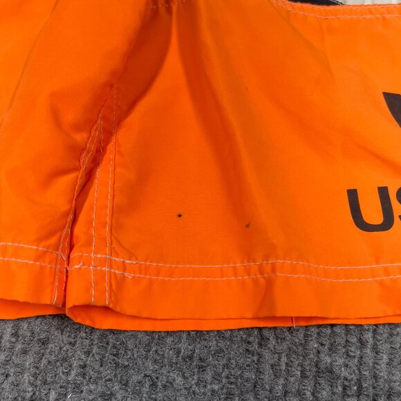 Nautica Boy Swim Trunks Shorts M (10/12) Orange Black US83 Colorblock Mesh Lined - Picture 13 of 14
